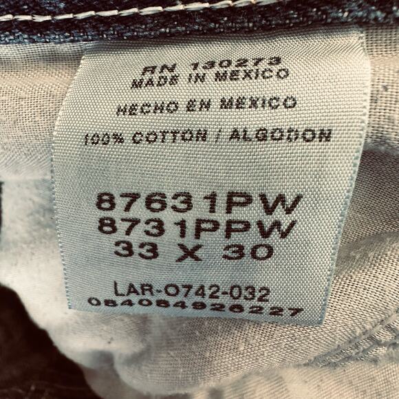 WMNS Rustler Cut of Denim Dark Wash Jean Short 33 Blue Cut-Off Cowgirl High Rise - Picture 6 of 7